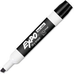 Low Odor Dry Erase Marker, Chisel Tip, Black, DZ