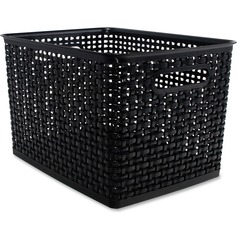 Portafile Plastic File Storage Box - Letter Size, Granite Color | Lightweight File Organizer With Hanging Folders