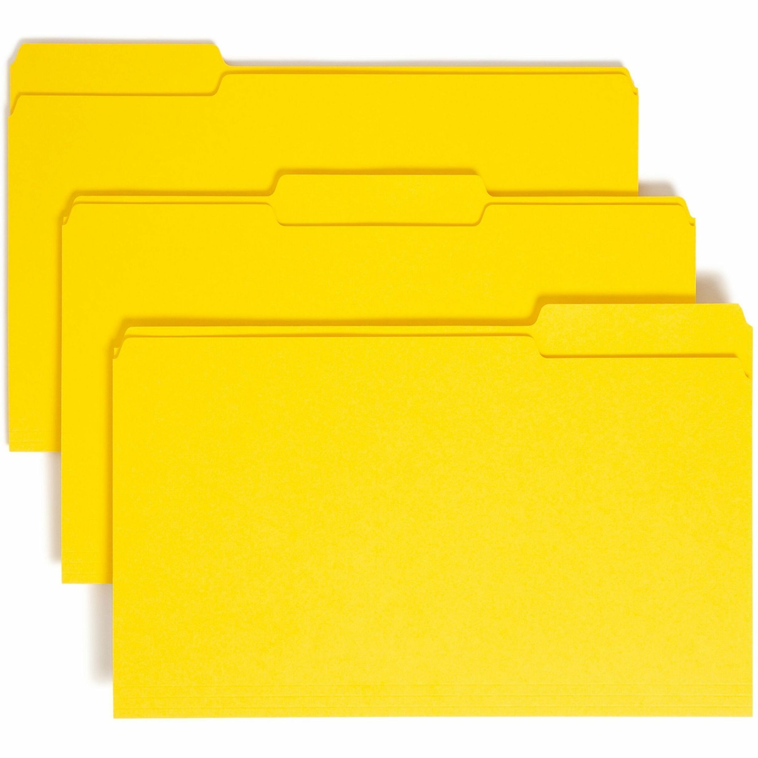 Smead Colored 1/3 Tab Cut Legal Recycled Top Tab File Folder