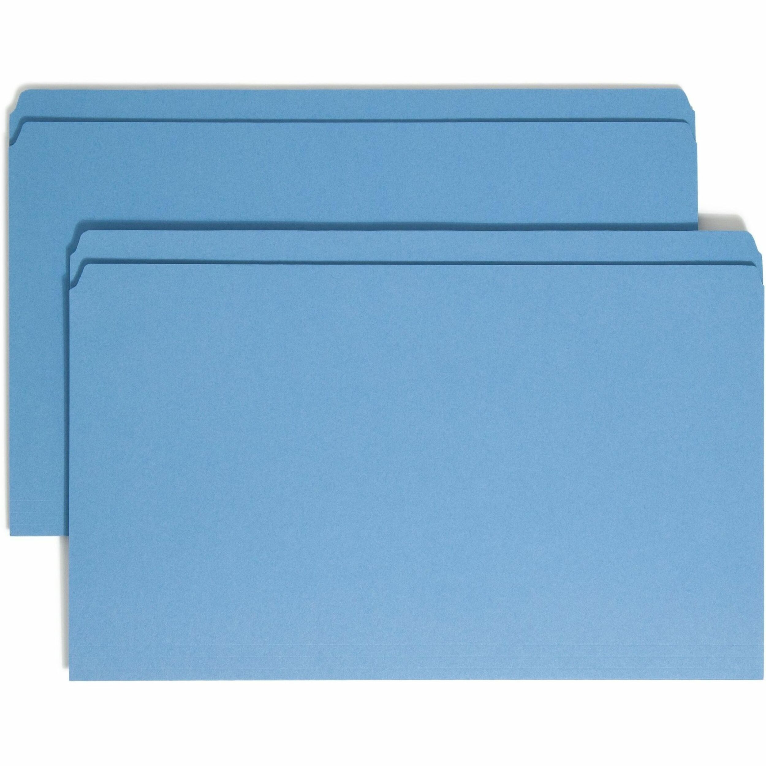 Smead Colored Straight Tab Cut Legal Recycled Top Tab File Folder