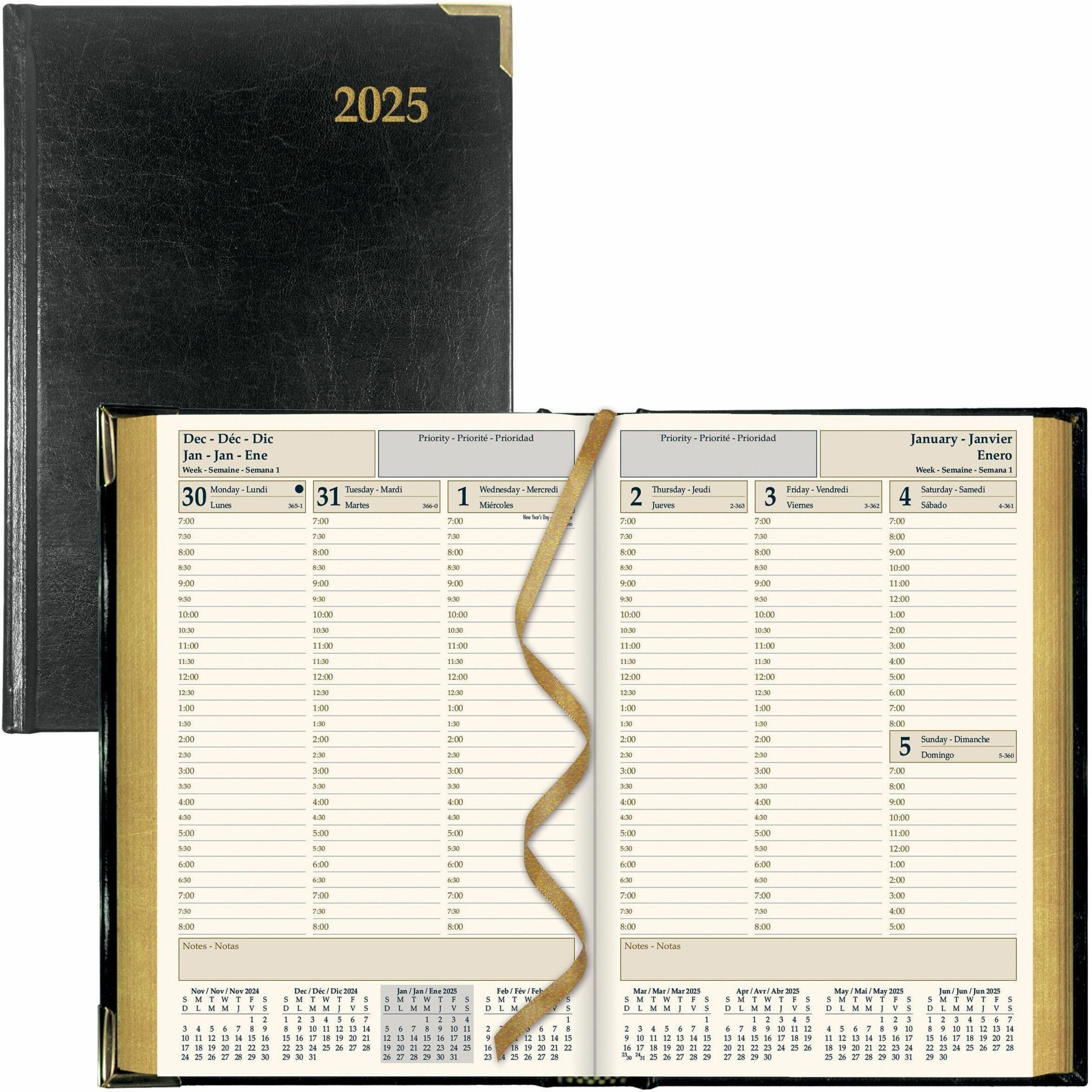  2024 Weekly & Monthly Planner Refill, 5-1/2 x 8-1/4