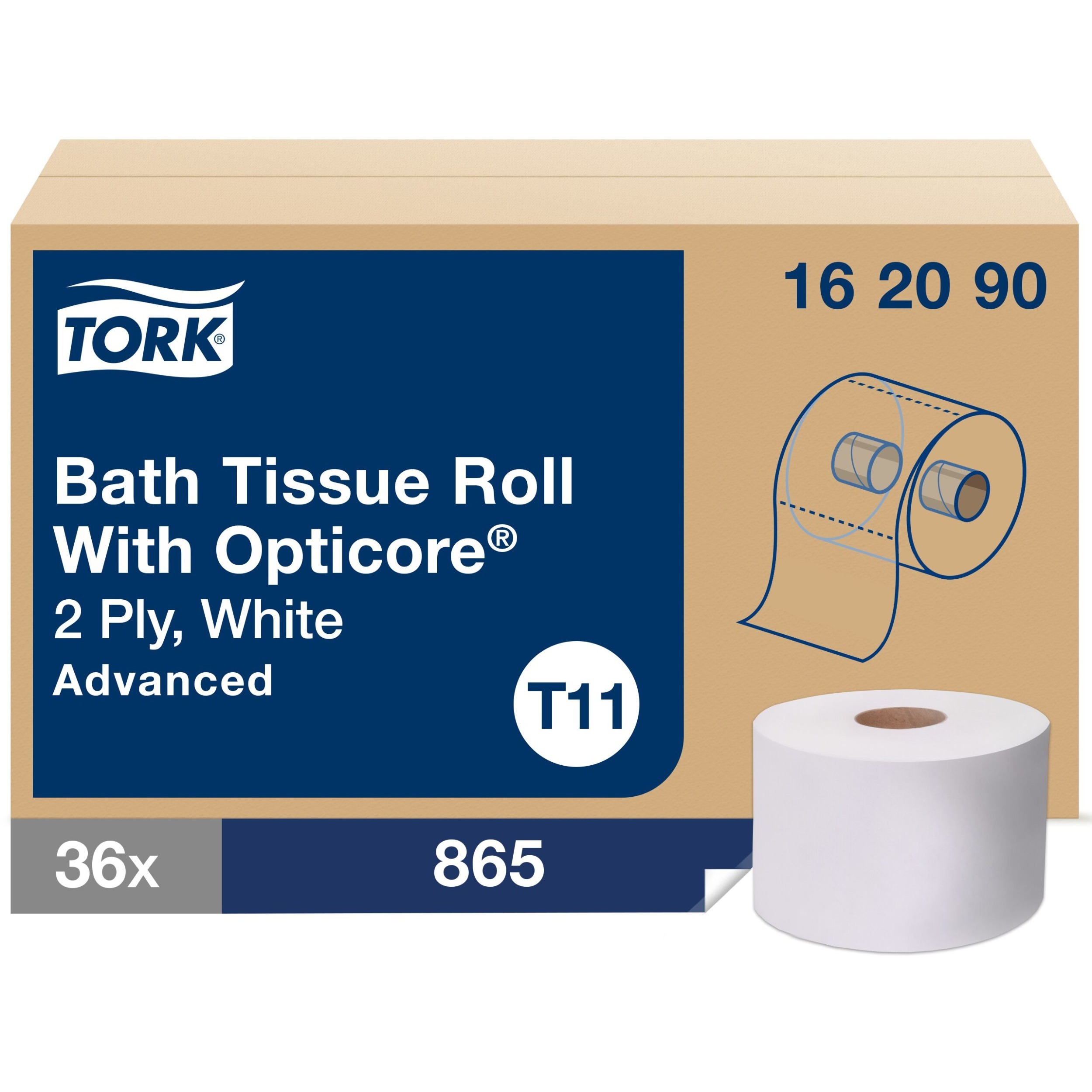 TORK Advanced Bath Tissue Roll with OptiCore