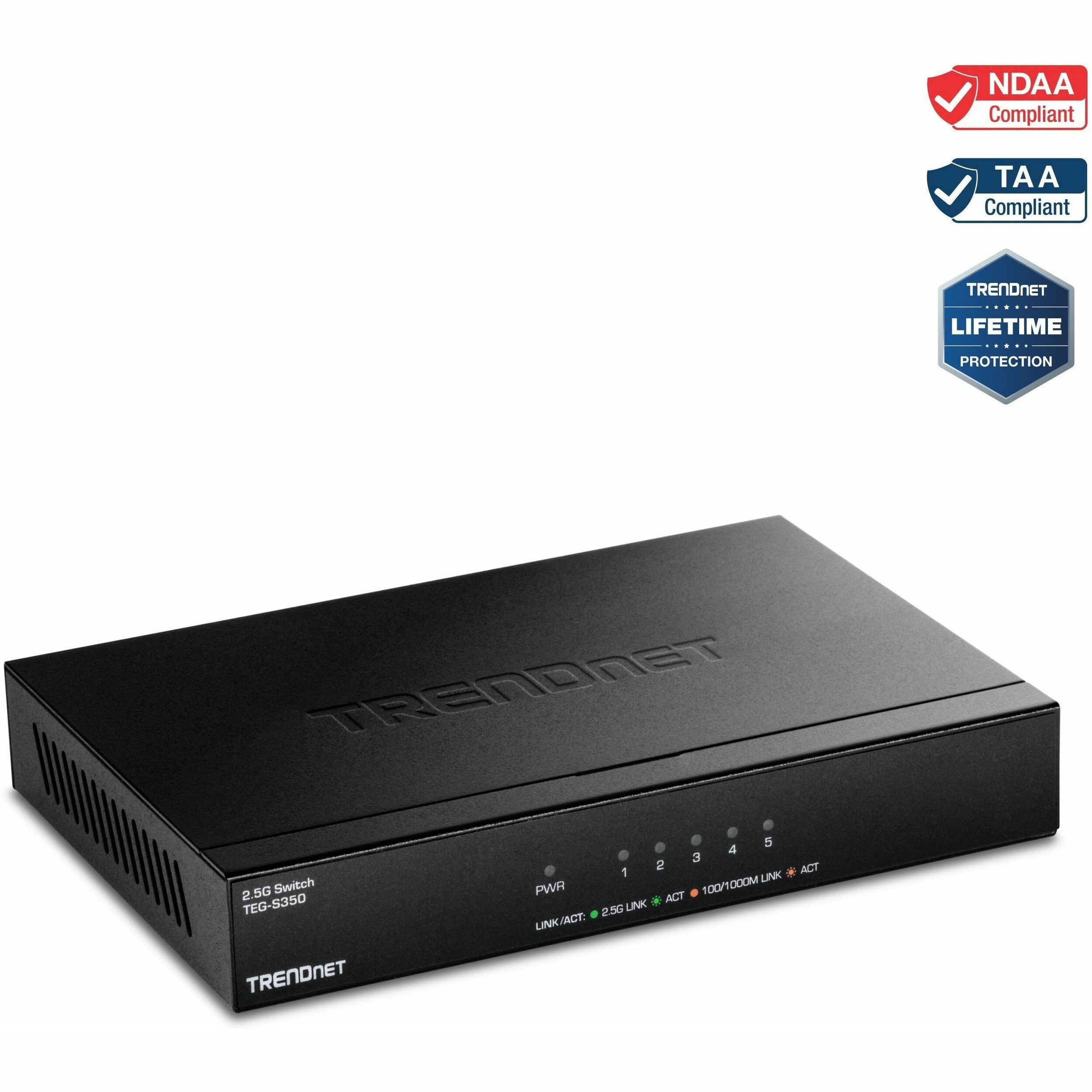 TRENDnet TEG-S350 5-Port 2.5G Unmanaged Network Switch TEG-S350