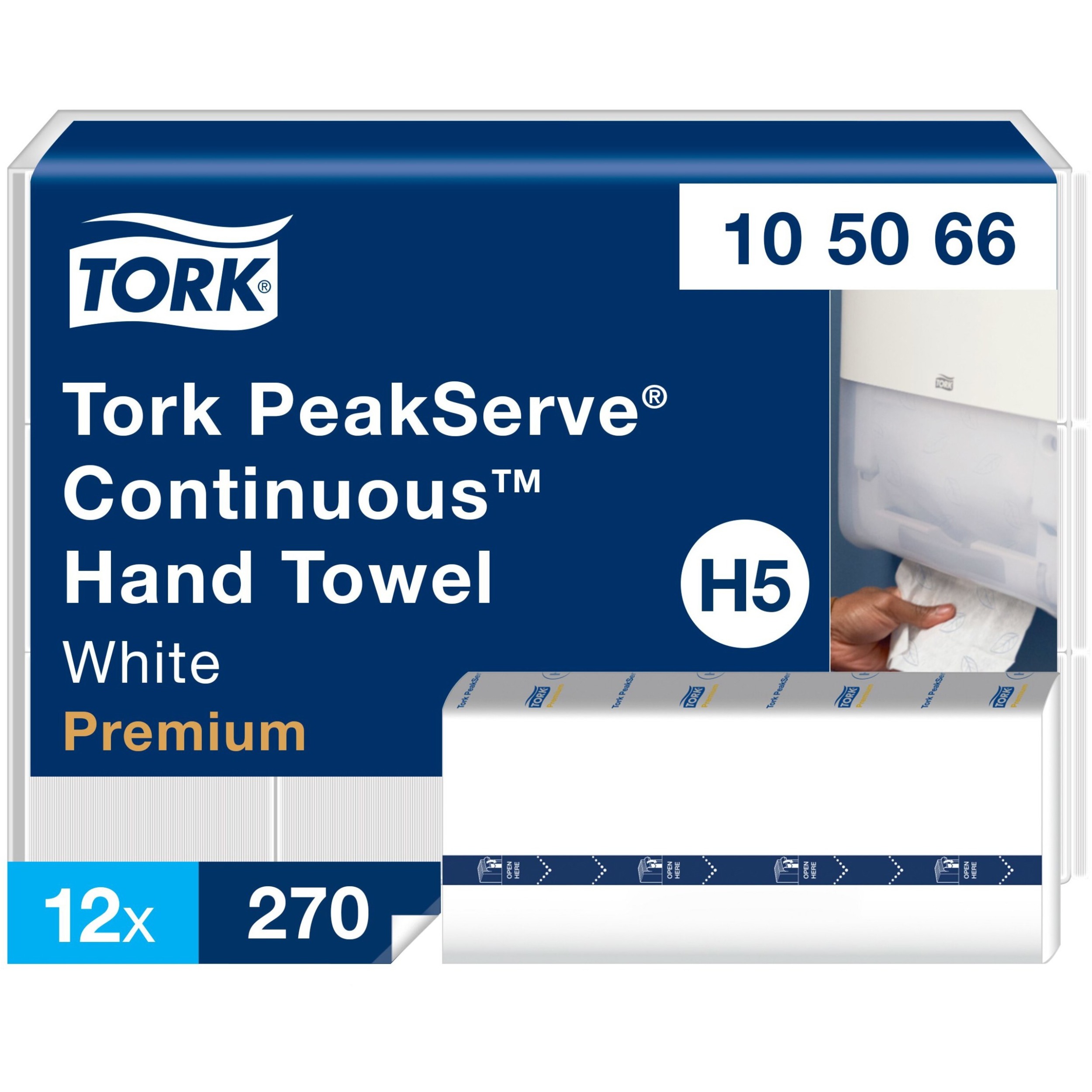 TORK PeakServe Continuous Paper Hand Towels White H5