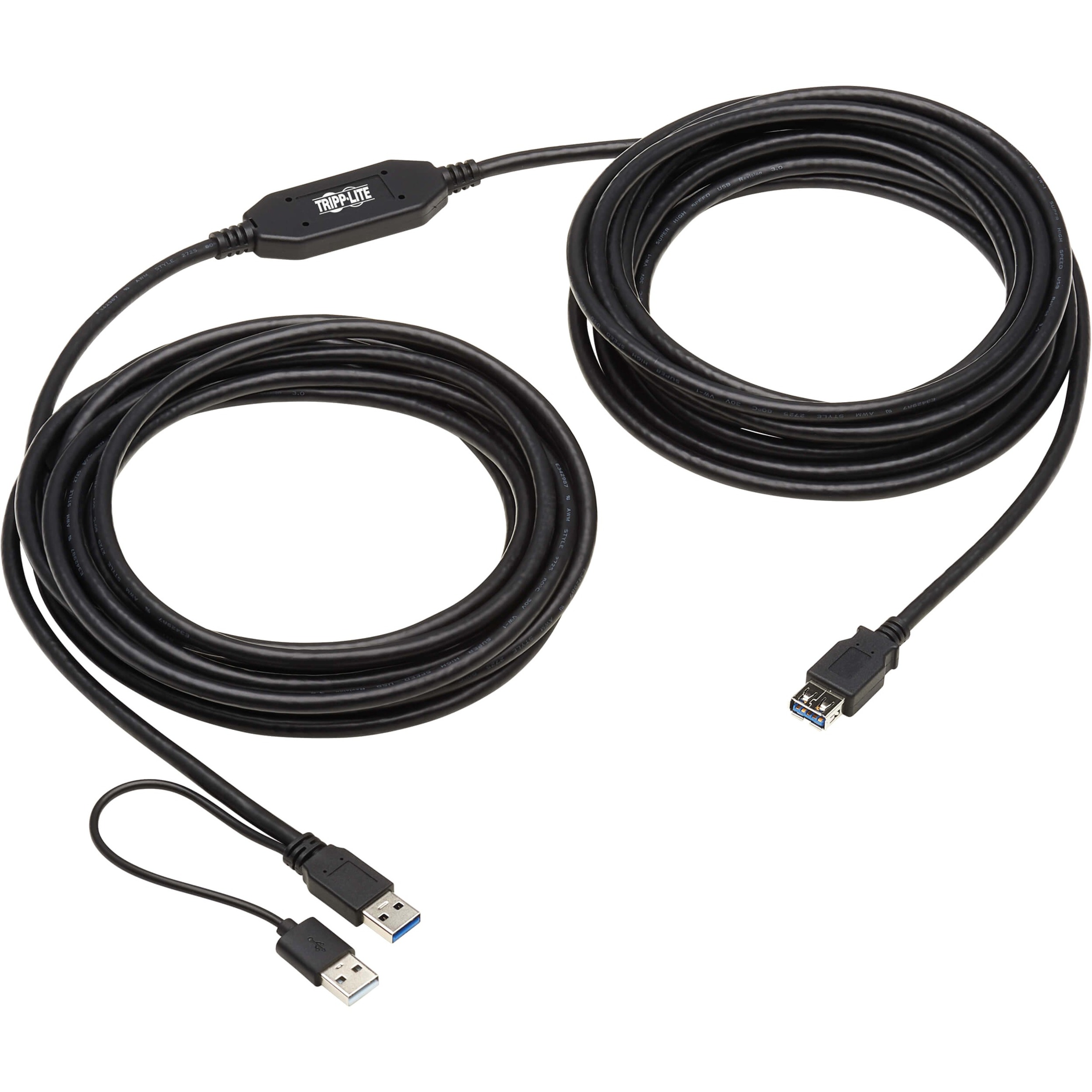 Tripp Lite U330-10M-1 USB 3.2 Gen 1 Active Extension Repeater Cable (M/F), 10 m (32.8 ft.) - 32.8 ft USB Data Transfer Cable for Computer, Printer, Modem, Notebook, Webcam, Keyboard, Portable Hard Drive, Gaming Console, Peripheral Device, Monitor - First 