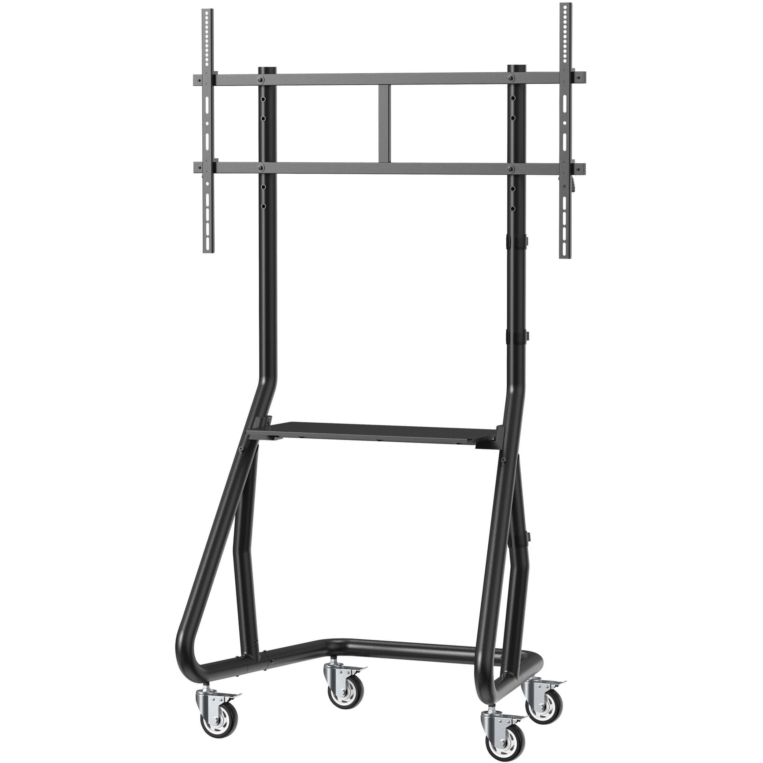 Tripp Lite Heavy-Duty Streamline Landscape Mobile Cart for 60" to 105" Flat-Panel Displays - 99.79 kg Capacity - 4 Casters - Aluminum, Steel - 43.1" Width x 26.9" Depth x 67.6" Height - Steel Frame - Black