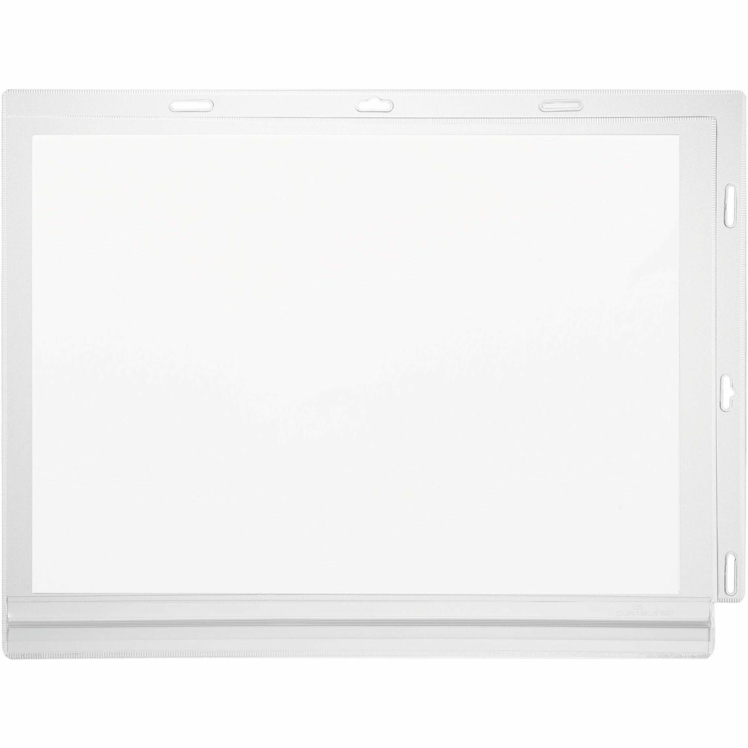 DURABLE Water Resistant Pockets, Letter, Cable Ties - 5 PK