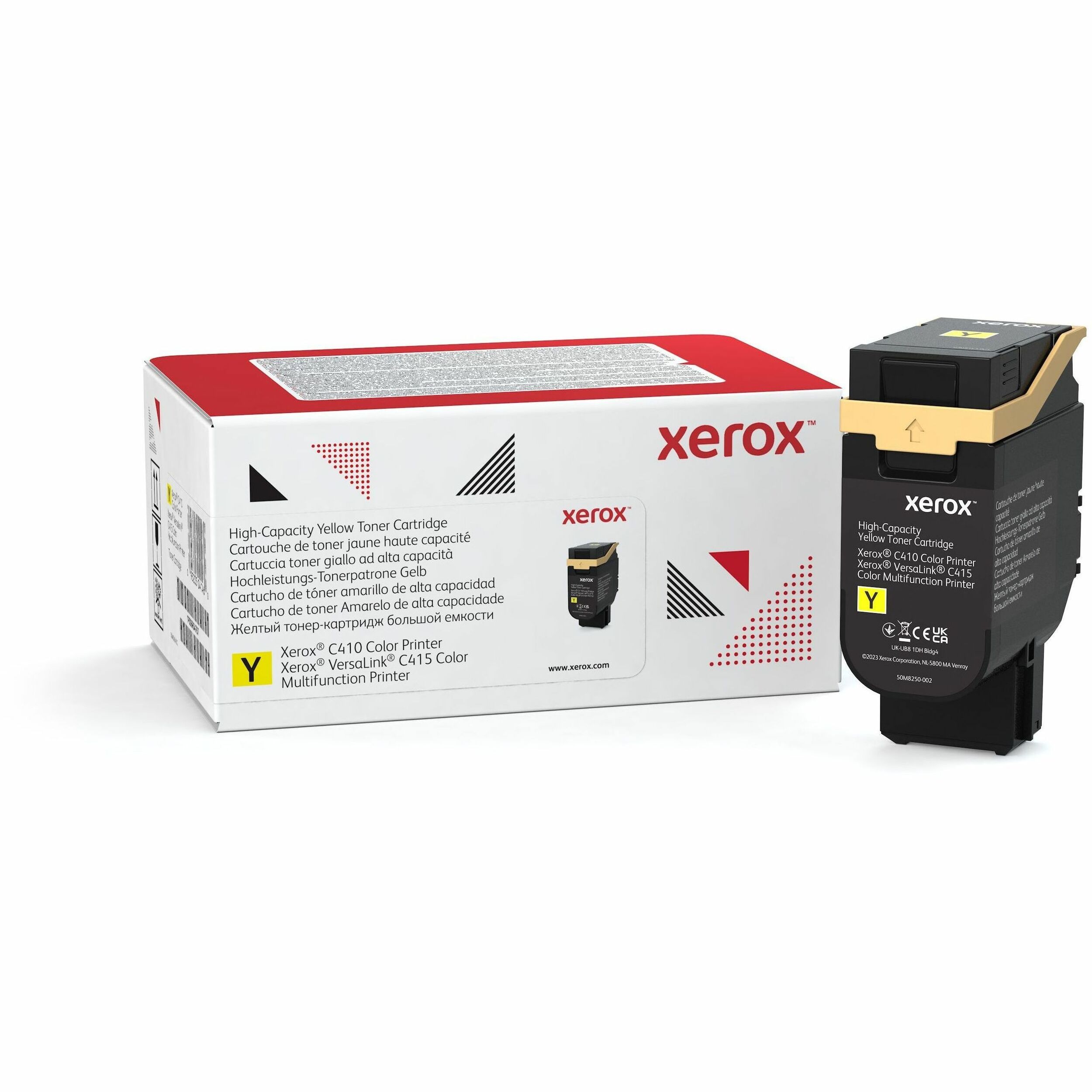 Xerox Original High Yield Laser Toner Cartridge - Box - Return Program - Yellow - 1 Pack