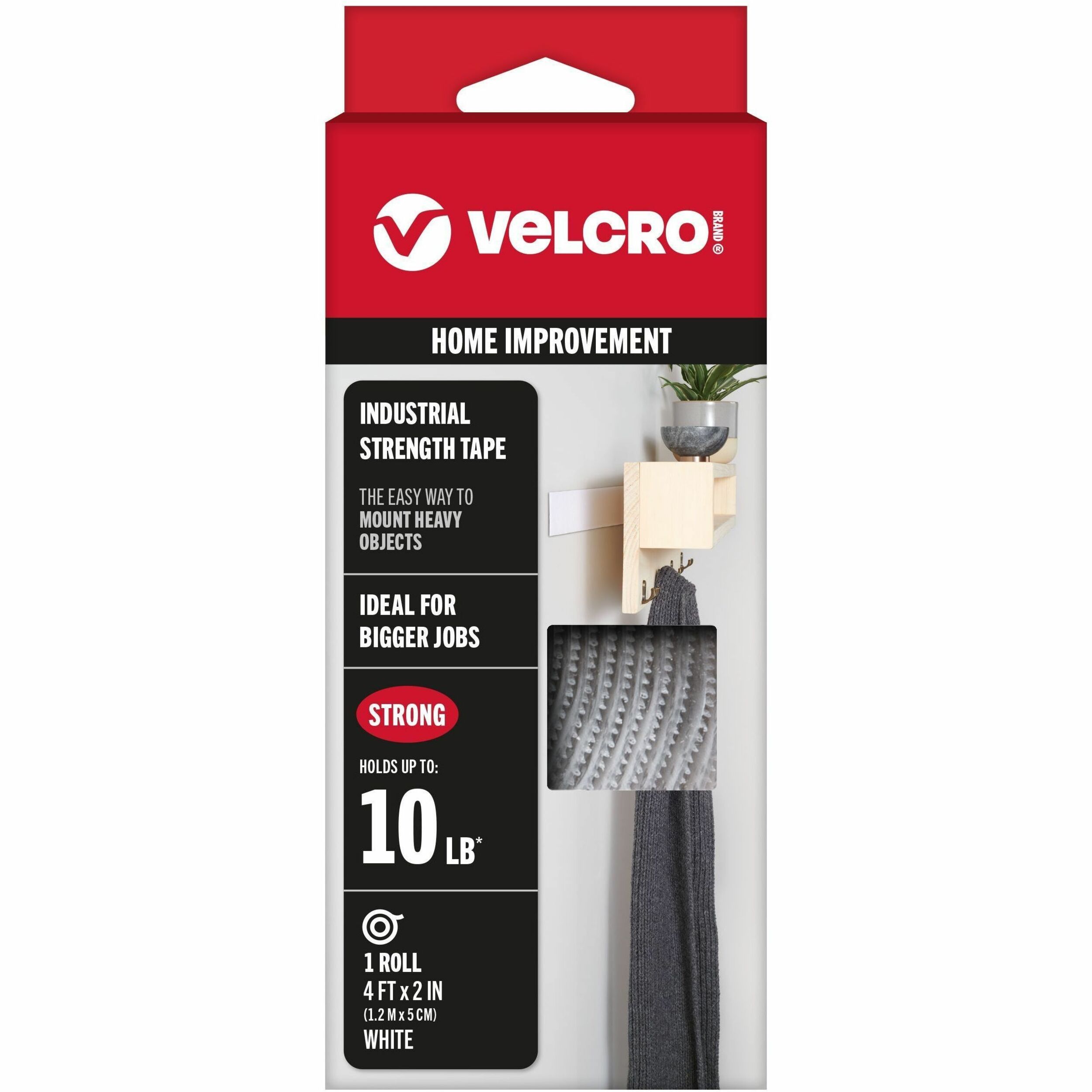 VELCRO&reg; Industrial Strength 4ft x 2in Roll White