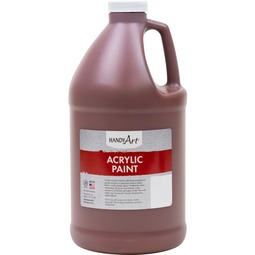 Acrylic Paint, Brown, 64 oz Bottle