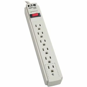 Tripp Lite Protect It! 6-Outlet Surge Protector 4 ft. (1.22 m) Cord 790 Joules Diagnostic LED Light Gray Housing