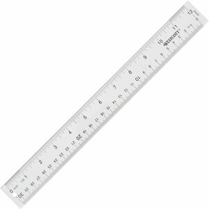 Westcott 12-Inch 300 mm Plastic Ruler - Clear