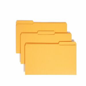 File Folder,1/3 AST 2-Ply Tab Cut,Legal,100/BX,Goldenrod
