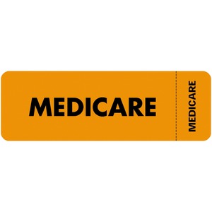 Medicare Insurance Labels, 3x1 , 250/RL, Orange