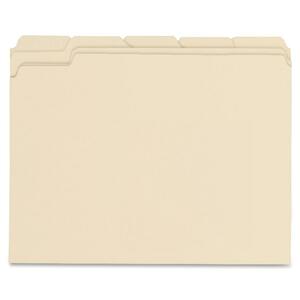 File Folders,1-Ply,11Pt.,1/5 Cut,Assorted Tab,Letter,Manila
