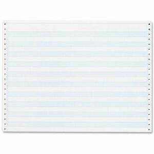 Domtar Continuous Feed Computer Paper, 1-Part, 18 lb Bond Weight, 8.5 x 12, White, 4,000/Carton