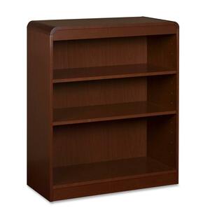 Lorell Radius Hardwood Veneer Bookcase