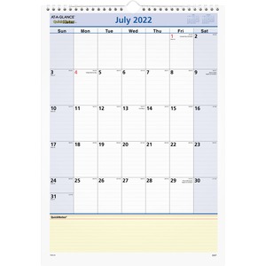 Aagpm5328 - At-A-Glance Quicknotes Academic Monthly Wall Calendar, Aag Pm5328