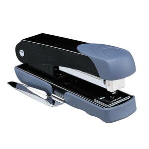 Half Strip Stapler, Rubber Base, W/Stapler Remover, Bk
