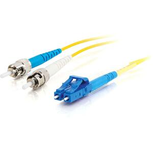 C2G-2m LC-ST 9/125 OS1 Simplex Singlemode PVC Fiber Optic Cable - Yellow