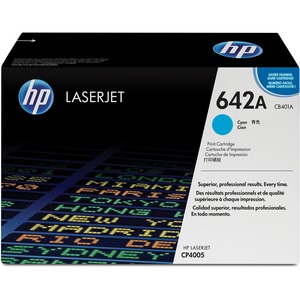 HP 642A (CB401A) Original Standard Yield Laser Toner Cartridge - Single Pack - Cyan - 1 Each