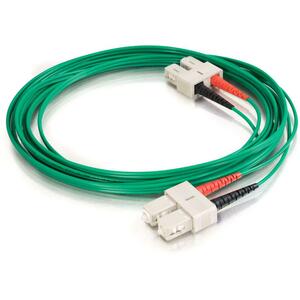 C2G-1m SC-SC 62.5/125 OM1 Duplex Multimode PVC Fiber Optic Cable - Green