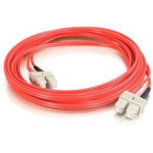 C2G-5m SC-SC 62.5/125 OM1 Duplex Multimode PVC Fiber Optic Cable - Red