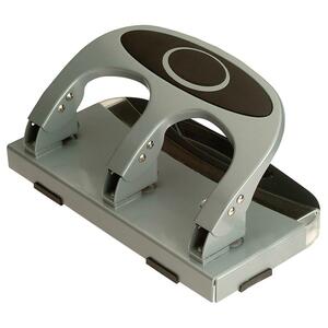 3-Hole Punch,w/Chip Drawer,Heavy-Duty,45 Sh. Cap.,Silver