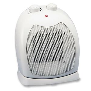 Ceramic Heater, 6-1/2x6-5/8x8-5/8, Light Gray