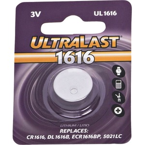 NABC UL-1616 UltraLast Lithium Manganese Dioxide Button Cell Battery