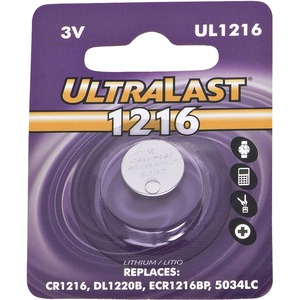 NABC UL-1216 UltraLast Lithium Manganese Dioxide Button Cell Battery