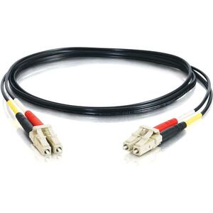 C2G-10m LC-LC 62.5/125 OM1 Duplex Multimode PVC Fiber Optic Cable - Black