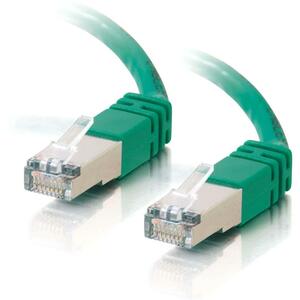 C2G 10ft Cat6 Molded Shielded (STP) Network Patch Cable - Green