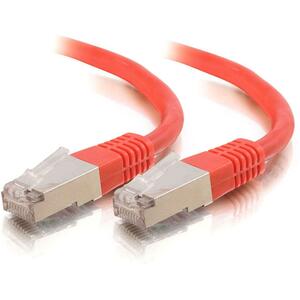C2G-10ft Cat6 Molded Shielded (STP) Network Patch Cable - Red