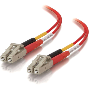 C2G 2m LC-LC 50/125 OM2 Duplex Multimode PVC Fiber Optic Cable - Red