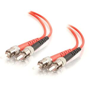 C2G-2m ST-ST 62.5/125 OM1 Duplex Multimode PVC Fiber Optic Cable - Red