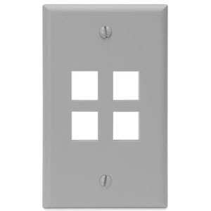 Leviton QuickPort 4 Socket Faceplate