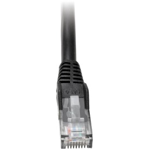 Tripp Lite Cat6 Gigabit Snagless Molded Patch Cable (RJ45 M/M) Black, 2'