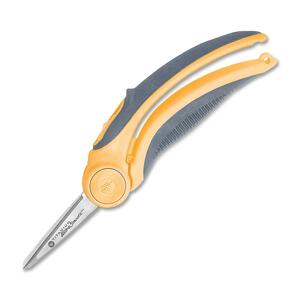 Westcott 9 Ultra Smooth Spring Assisted Scissors - 9 Overall Length - Bent-left/right - Pointed Tip - Gray - 1 Each