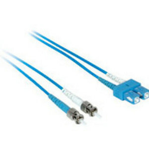 C2G-1m SC-ST 9/125 OS1 Duplex Singlemode PVC Fiber Optic Cable - Blue