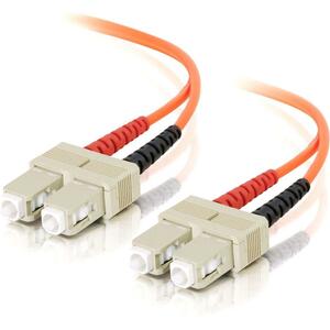 C2G-2m SC-SC 62.5/125 OM1 Duplex Multimode PVC Fiber Optic Cable (LSZH) - Orange