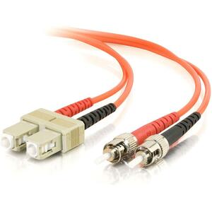 C2G-8m SC-ST 62.5/125 OM1 Duplex Multimode PVC Fiber Optic Cable (LSZH) - Orange