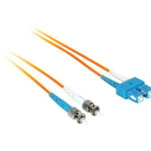 C2G-2m SC-ST 50/125 OM2 Duplex Multimode Fiber Optic Cable (Plenum-Rated) - Orange