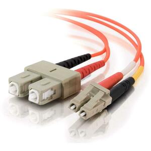 C2G-1m LC-SC 50/125 OM2 Duplex Multimode PVC Fiber Optic Cable (LSZH) - Orange