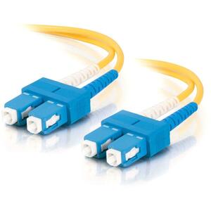 C2G-3m SC-SC 9/125 OS1 Duplex Singlemode Fiber Optic Cable (Plenum-Rated) - Yellow