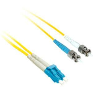 C2G-8m LC-ST 9/125 OS1 Duplex Singlemode Fiber Optic Cable (Plenum-Rated) - Yellow