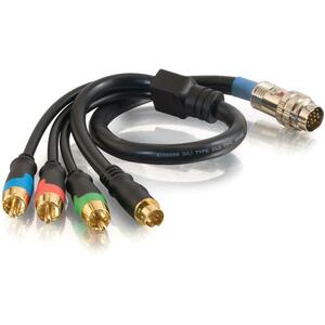 C2G 3ft RapidRun RCA Component Video + S-Video Flying Lead
