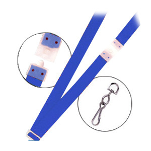 3/8 Royal Blue Lanyard with Break-Away and Swivel Hook - 100 Pack -  2137-5002