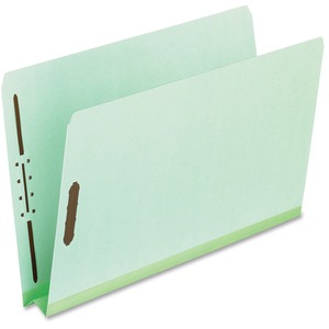 Green Pressboard 2 Cap. Folders, 2 Fasteners, Straight Cut, Letter, 25/Bx (ESS17180)