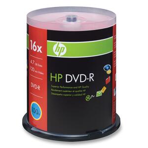 HP DVD Recordable Media - DVD-R - 16x - 4.70 GB - 100